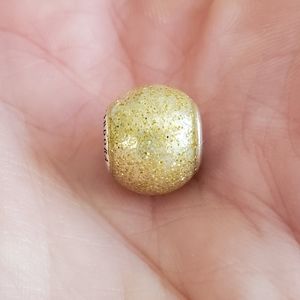 "Golden Glitter Ball" Charm